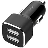 JETech 4.8A 24W USB Car Charger Rapid Dual-Port Cigarette Charger for Smartphones Tablets and More