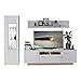Produktbild Stella Trading DNWWD11083 TV-Wohnlösung 4 Perfect Touch Absetz Geriffelt MDF, Holzdekor, Weiss Matt, 285 x 202 x 48 cm (4 teilig)
