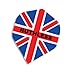 Produktbild Ruthless Union Jack Xtra Strong Dart Flights - 4 sets pro pack (12 flights insgesamt) & Red Dragon Checkout Card