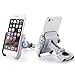 Price comparison product image ERER Bike Phone Holder Universal Aluminum Alloy Motorcycle Phone Holder Support Telephone Moto Holder For Bike Phone Holder Gray