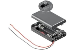 CABLEPELADO Porte-piles ON/OFF | Support de batterie AAA | Câble 200 mm | Tension 4,5 V | Convient pour 3 piles LR3 AAA