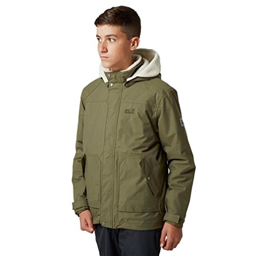 Preisvergleich Produktbild Jack Wolfskin Bär Jungen Parka, Kaki, 9-10 Jahre