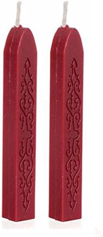 Covermaosn 2Pcs/ 5Pcs Retro Sealing Wax, Manuscript Seal Sticks For File Parcels Postage Letter (2Pcs, Red)