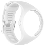 squarex Ersatz-Uhrenarmband aus weichem Silikon für Polar M200 Fitness-Armbanduhr, Damen, weiß, AS Show