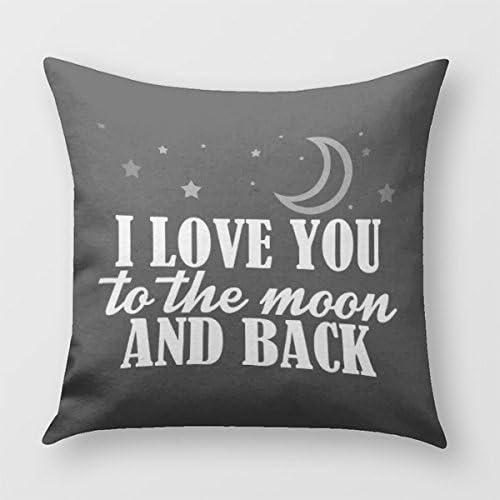 I Love You To The Moon And Back Pillow Cover for Sofa or Bedroom