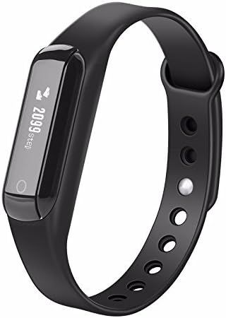 Smart Bracelet, Demote C3 Smart Fitness Bracelets Activity Pedometer Wristband Sleep Tracker Touch Screen Waterproof Smartwatch for Android and iOS Smart Phone (Black)