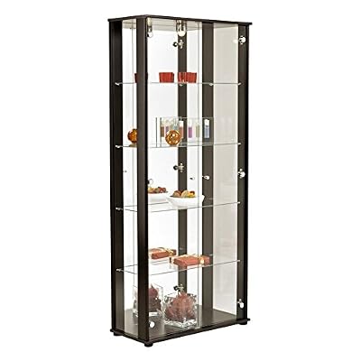 Parisot 9908VITR OSCAR Vitrine Panneau de particules Noir 77,2 x 34,7 x 177,3 cm