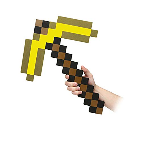 Preisvergleich Produktbild Spainbox Pixel Spitzhacke aus Schaumstoff - Gold