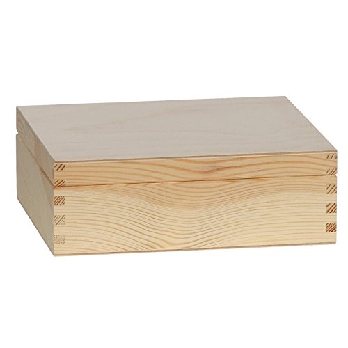 Tee Box, Teekiste, Kleinteile-Kiste aus Holz mit Fachtrennung in verschiedenen Größen, Artikelgröße:Kiste 9 Fächer. 24 x 21 x 8 cm
