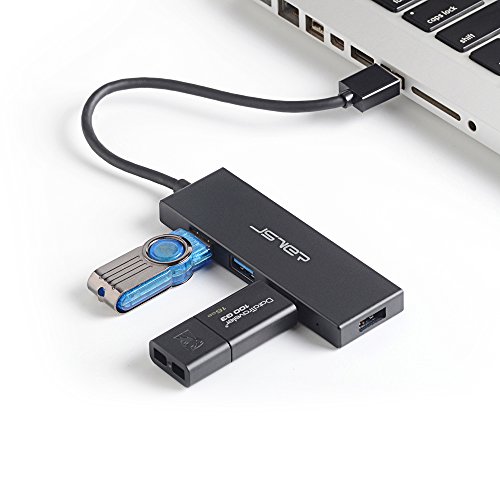 JSVER Mini 4 Port USB 3.0 Hub mit eingebautem Kabel (20cm) für Laptops, Ultrabooks, Tablets und PCs - 7