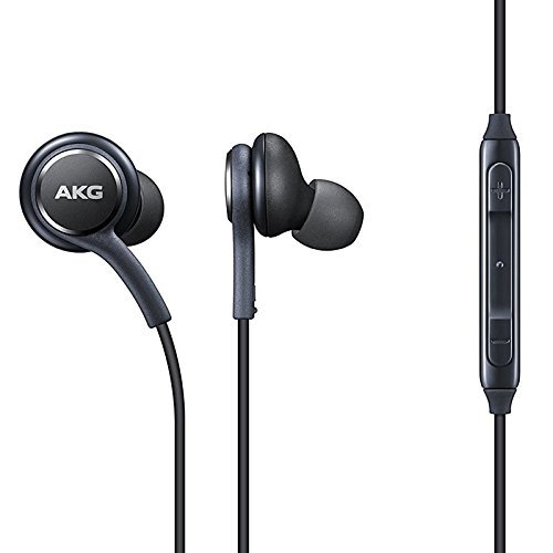 Auriculares de Manos Libres Oficiales para Samsung Galaxy S8 S8  calibrados por AKG Harman Kardon  Negro  EO-IG955BSEGWW  Suministro sin Caja  Venta al por Menor   Protecci  n contra enredos