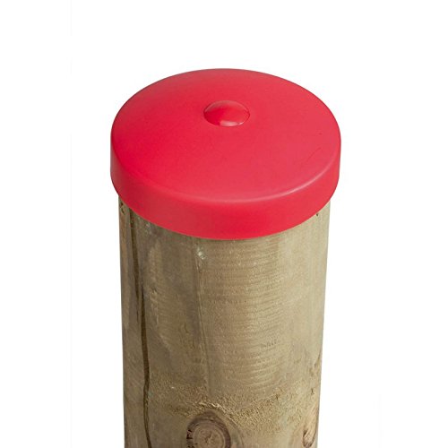 Abdeckkappe rot aus Kunststoff für runde Pfosten Ø 120 mm von Gartenpirat®