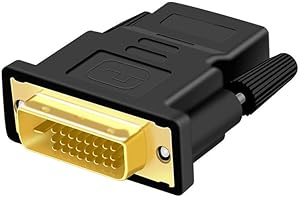 MaxRenard DVI to HDMI Adapter, Bidirectional HDMI to DVI Adapter, 24+1 Male to HD Female Port Converter with Gold Plated Connectors-1 pack