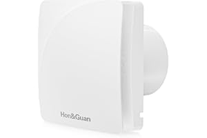Hon&Guan Badrumsfläkt 100 mm med backventil, 110 m³/h frånluftsfläkt IP64, frånluftsfläkt 100 mm | 5 W