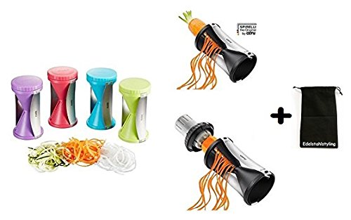 Gefu Spirelli Spiralschneider - verschiedene Farben + + Stoffbeutel (schwarz 1.0)