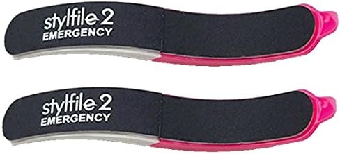 2 PACK of Stylfile 2 Emergency Curved Nail Files (4 in 1 manicure)