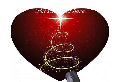 Preisvergleich Produktbild Abstrakter goldener Weihnachtsbaum auf glühender roter Herz-förmiger Mausunterlage
