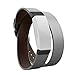 Produktbild Muium Doppelte Tour Lederarmband mit Armband für Fitbit Inspire/Inspire HR Sport Ersatzband Zubehör Kompatibel für Fitbit Inspire HR Uhr (Kein Aktivitäts Tracker) (Grau)