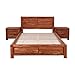 Evok Kimberley Solidwood King Bed Without Storage in Brown Colour RS.27290.00