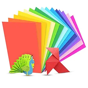 OFIXO 100 Pieces A4 Color Paper (10 Sheets of Each Color) for Art and Craft/Printing Purpose Multi Color Paper Thin Paper 10 Colors Sent at Random