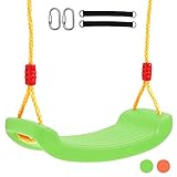 Para niños de 3 a 12 años. Dreamon Columpios Infantiles de Jardin - Plástico Columpio de Exterior Árbol para Niños Bebe (Verde)