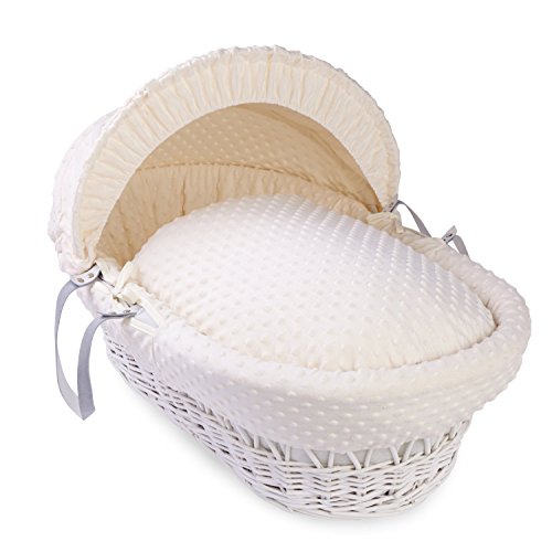 Luxury British Made Soft Cream Dimple Moses Basket Replacement Cover