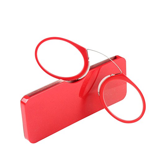 Meijunter Nase ruhende Lesebrille +1.0 bis + 3.5 / Mini Portable Geldbörse Lesebrille mit Fall