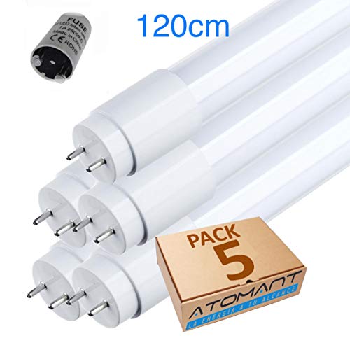 Led Atomant Pack 5X Tubo Led 120cm 18w, 360 Grados, Blanco Frío 6500K, Standa, 18 W, Frio), 120 Cm
