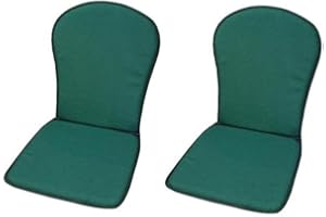 MR. COJIN Pack-2 Unidades COJIN Silla Jardin Respaldo MONOBLOC Colores Lisos (Verde)