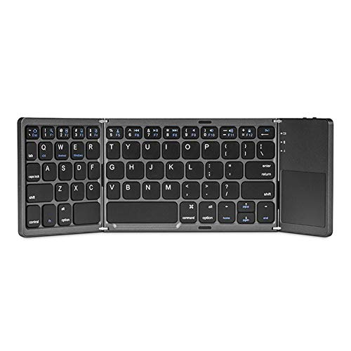 Preisvergleich Produktbild YYD Faltbare Bluetooth-Tastatur drahtlos ultradünne stummschalten Android-Handy Mini-Tablet Huawei Hirse außerhalb mit drahtlosen Tastatur verbunden,Black