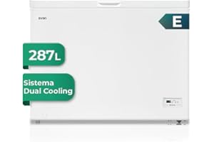 Svan Congelador horizontal Blanco SCH3001EDC. Capacidad 287 Litros, Dual Cooling, 1 Cesta, Bajo nivel Sonoro, Eficiencia Energética Clase E [Clase de eficiencia energética E]