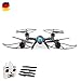 Produktbild 4.5-Kanal RC 2.4GHz ferngesteuerter Quadrocopter 3D Drone 2.4GHz- und Headless-Technologie mit One-Key-Home-Funktion, Neueste UPGRADE Version optional mit HD-Kamera-Kit oder Wifi FPV Kamera (Live Übertragung auf Smartphone)erweiterbar, inkl. Crash-Kit RTF