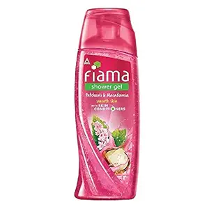 Fiama Shower Gel Patchouli & Macadamia, Body Wash with Skin Conditioners for Soft Glowing Skin, 250 ml bottle