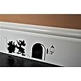 uksellingsuppliers Funny Mouse Hole Wall Sticker Gus and Jaq the Cinderella Mice Skirting Board Wall Art Sticker Vinyl Decal 20cm x 6cm
