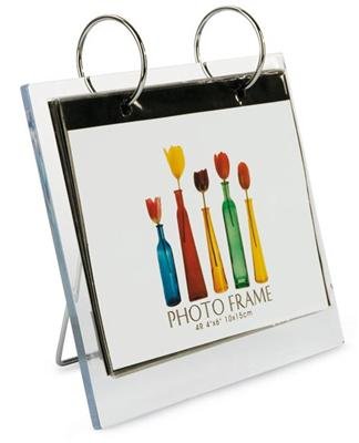 Schöner Bilderrahmen als Tischaufsteller für 26 Fotos im Format 10 cm x 15 cm zum Umklappen