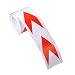 Produktbild 2 St. Warntafel Streifen 300 x 5 CM reflektierende Reflektor Aufkleber Reflektorband Reflexfolie Selbstklebend (Rot+Weiß)