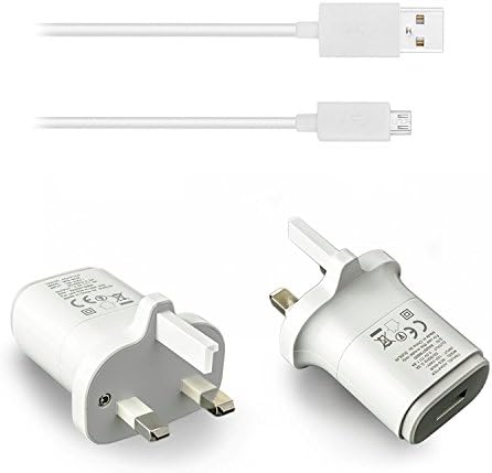 Genuine LG Mains Wall Plug Adapter for LG G4 G3 G2 G3 High Power Output 1.8A for LG V10 LG Nexus 5 LG G Flex Leon 4G G Flex 2 Spirit 4G LG G4 Beat with USB Data Cable (Non Retail Packaging)