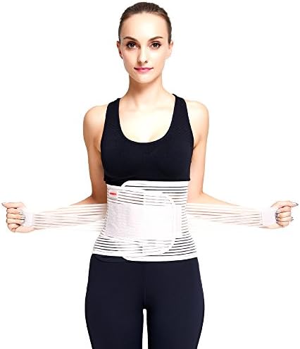 UDOARTS Lumbar Support Back Brace with Dual Adjustable Straps, Breathable Mesh Panels and Removable Medical Plastic Splints