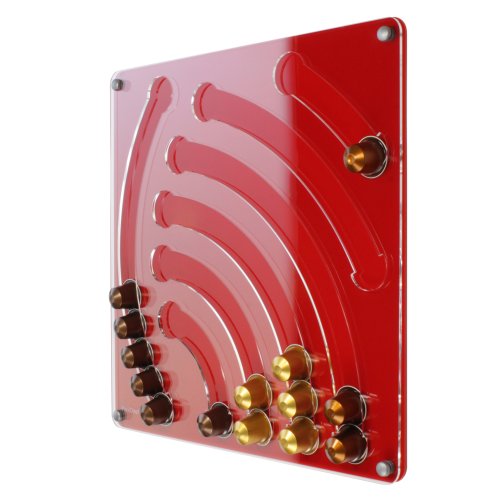 Plexidisplays 1103006 Wand-Kapselhalter fr Nespresso-Kapseln, Design Wasserfall, 41 x 40 cm, rot Plexidisplays 1103006 Wand-Kapselhalter fr Nespresso-Kapseln, Design Wasserfall, 41 x 40 cm, rot