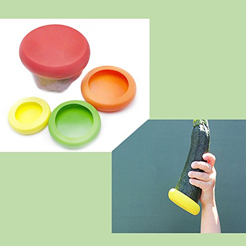 Wiederverwendbare Deckel für Schüsseln Set von 6 und Food Huggers Silikon Food Savers Set von 4 - 6