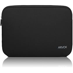 Arvok 15 15.6 Pouces Housse pour Ordinateur Portable en Néoprène Pochette Sacoche pour Chromebook Ultrabook Netbook Tablette (Noir)