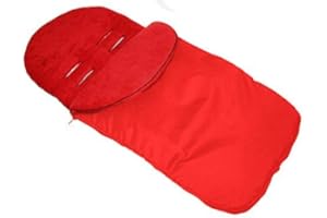 FOOTMUFF THELITTLES24 Universal FOOTMUFF Baby Cosy Toes Fit All Pushchair Buggy Car Seat Plain Colour_RED