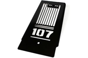 Iron Optics Motorrad Öl-/Kühlerabdeckung für Harley Davidson Softail Modelle ab 2018/107, Farbe:schwarz