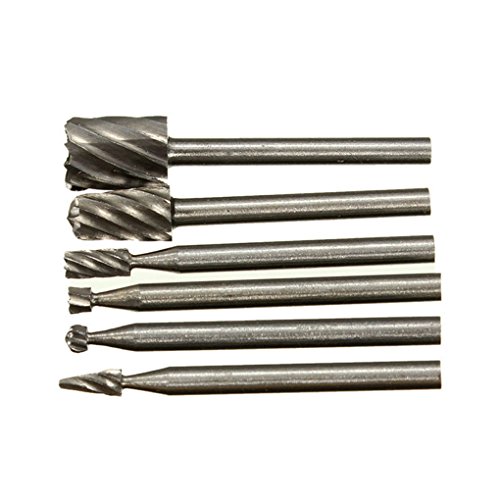 QHGstore 6PC Tungsten Rotary Burr Set Routing Fräser Fräser Drehwerkzeug - 2