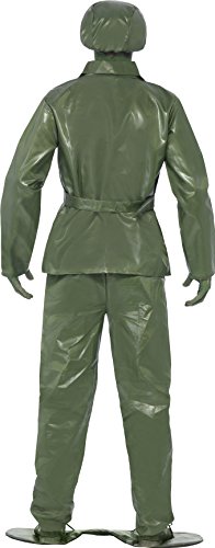 Smiffy's Adult men's Toy Soldier Costume, Top, trousers, Belt, Hat and
Foot-base, Troops, Serious Fun, Size L, 23681