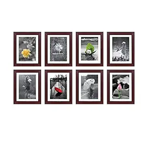 Amazon Brand - Solimo Collage Rosewood Set of 8 Photo Frames (8 X 10 inch - 8)