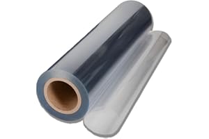 FERROELETTRA Vetro Sintetico Trasparente - Foglia PVC Tagliabile e Forabile per Protezione Scrivanie, Vetrine, Finestre PVC - Ideale per Bricolage - Altezza Fissa 100 cm