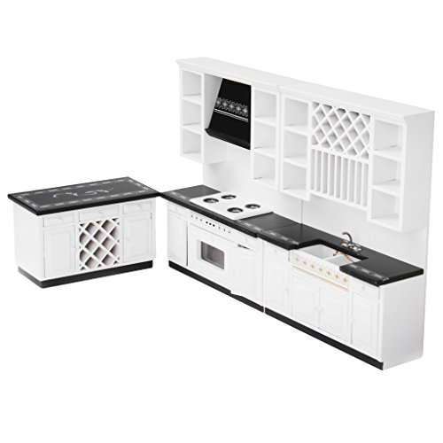 Preisvergleich Produktbild 1 / 12 Skaladollhouse Miniaturmöbel Aus Holz Delxue Küchenset
