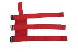 Sangle d'extincteur, support de fixation d'extincteur de voiture automatique, support de sangle de barre de roulement réglable[rouge]
