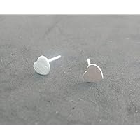Selia Herz Ohrring Heart Ohrstecker Silber 925 geometrisch handgemacht Modeschmuck Schmuck, minimal, studs